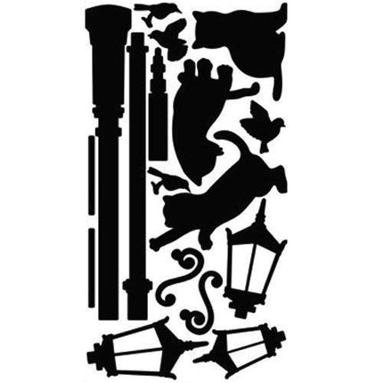 Charming Cat and Lantern Peel-and-Stick Wall Art for Kids' Enchanted Spaces - Très Elite