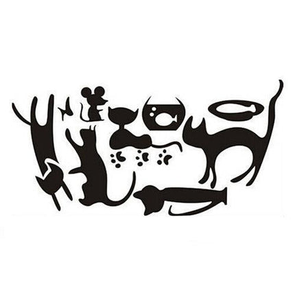 Charming Cat and Mouse Light Switch Sticker Collection - Playful Home Accent Kit..