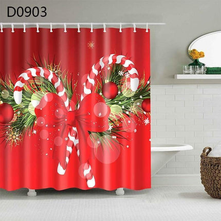 Charming Christmas Tree Shower Curtain Set for a Joyful Bathroom Transformation