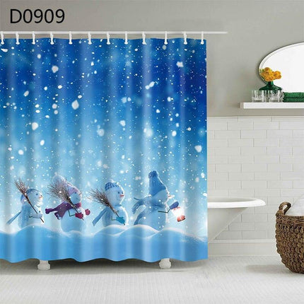 Charming Christmas Tree Shower Curtain Set for a Joyful Bathroom Transformation