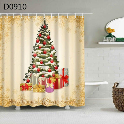 Charming Christmas Tree Shower Curtain Set for a Joyful Bathroom Transformation