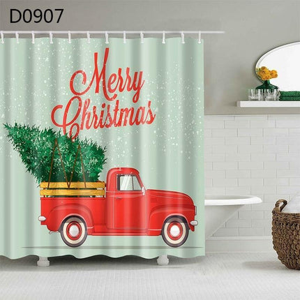 Charming Christmas Tree Shower Curtain Set for a Joyful Bathroom Transformation