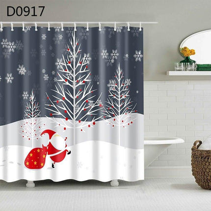Charming Christmas Tree Shower Curtain Set for a Joyful Bathroom Transformation