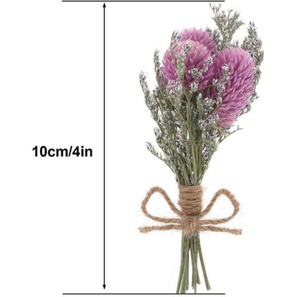 Charming Dried Floral Elegance: Set of 8 Natural Mini Bouquets - Très Elite