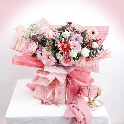 Charming Floral Alphabet Gift Wrap Paper for Creative Crafting - Très Elite