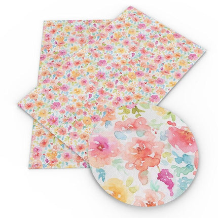 Charming Floral Synthetic Leather Craft Sheets - Essential for Creatives - Très Elite