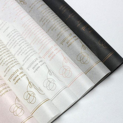 Charming Floral and Letter Print Tissue Paper Set for Elegant Gift Presentation - Très Elite