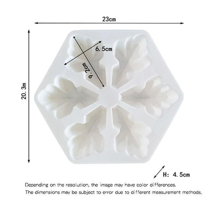 Charming Frosted Snowflake Silicone Mold for Exquisite Dessert Designs - Très Elite