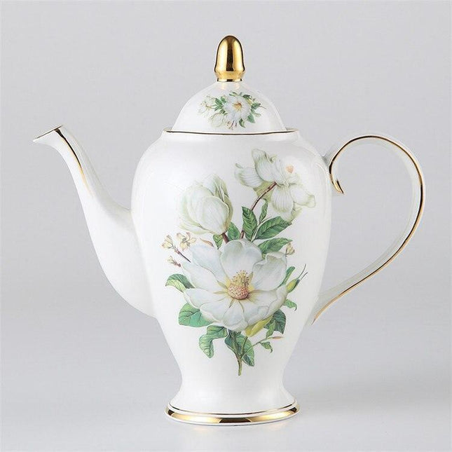 Charming Golden Chrysanthemum Bone China Tea Set: Elegant English Craftsmanship