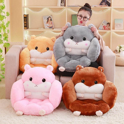 Charming Hamster-Themed Lumbar Support Pillow for Office Comfort - Très Elite