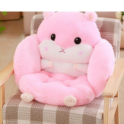 Charming Hamster-Themed Lumbar Support Pillow for Office Comfort - Très Elite
