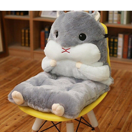 Charming Hamster-Themed Lumbar Support Pillow for Office Comfort - Très Elite