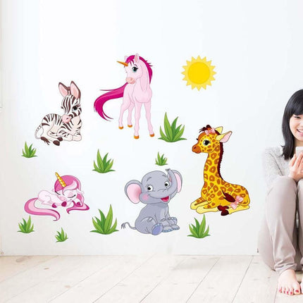 Charming Jungle Animal Wall Decal for Kids' Room Makeover..