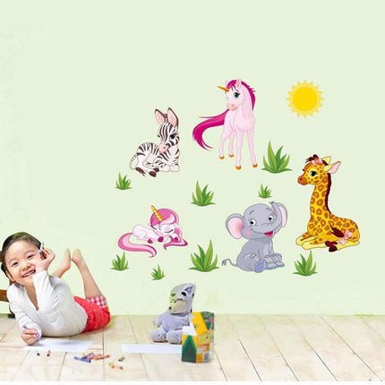 Charming Jungle Animal Wall Decal for Kids' Room Makeover..
