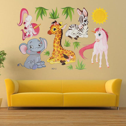 Charming Jungle Animal Wall Decal for Kids' Room Makeover..