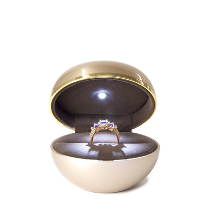 Charming LED Egg-Shaped Ring Box for Stunning Jewelry Presentation