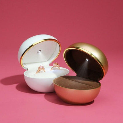 Charming LED Egg-Shaped Ring Box for Stunning Jewelry Presentation