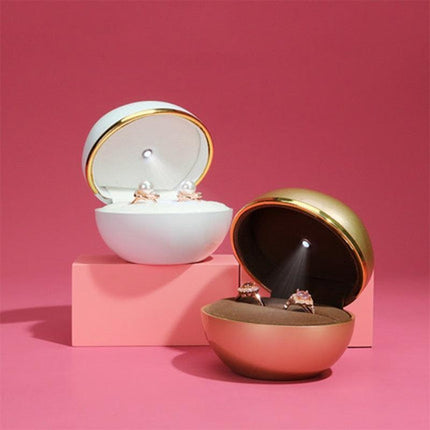 Charming LED Egg-Shaped Ring Box for Stunning Jewelry Presentation