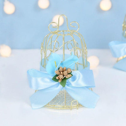 Charming Mini Gold Birdcage Treat Boxes - Perfect Favors for Elegant Celebrations - Très Elite