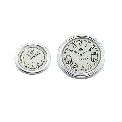Charming Miniature Resin Wall Clock Set for Dollhouses - Decorative Duo