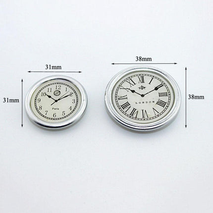 Charming Miniature Resin Wall Clock Set for Dollhouses - Decorative Duo