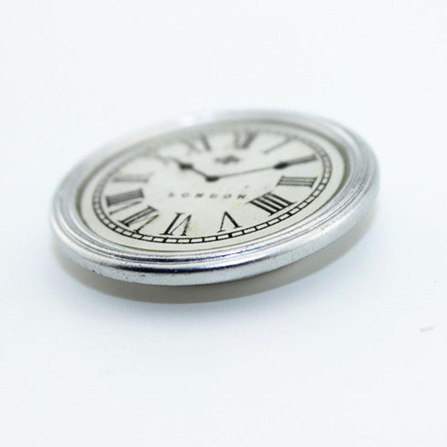 Charming Miniature Resin Wall Clock Set for Dollhouses - Decorative Duo