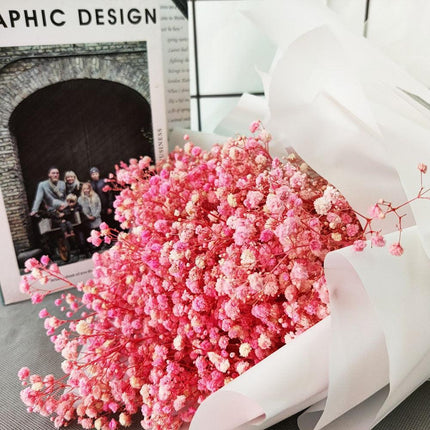 Charming Natural Dried Gypsophila Wheat Bouquet - Ideal Home Decor and Gift Option - Très Elite
