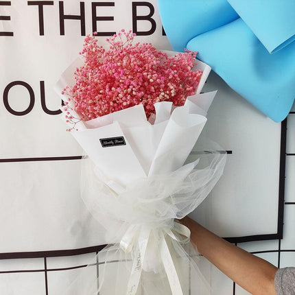 Charming Natural Dried Gypsophila Wheat Bouquet - Ideal Home Decor and Gift Option - Très Elite