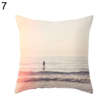 Charming Oceanic Cat Print Pillow Cover for Elegant Interiors