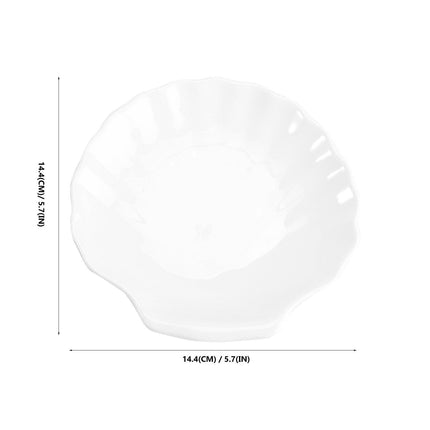 Charming Scalloped White Ceramic Dish with Timeless Elegance - Très Elite