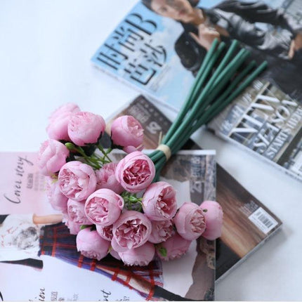 Charming Silk Tea Rose Buds Bundle for Elegant Occasions..