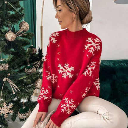 Charming Snowflake Holiday Sweater for Women: Celebrate in Comfort and Style - Très Elite