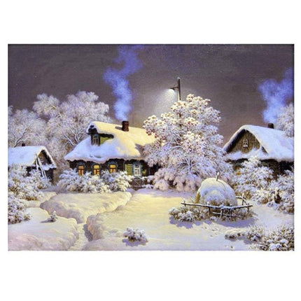 Charming Snowy Cottage 5D Diamond Painting Kit - Enchant Your Home Decor - Très Elite