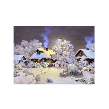 Charming Snowy Cottage 5D Diamond Painting Kit - Enchant Your Home Decor - Très Elite