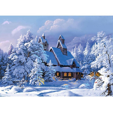 Charming Snowy Cottage 5D Diamond Painting Kit - Enchant Your Home Decor - Très Elite
