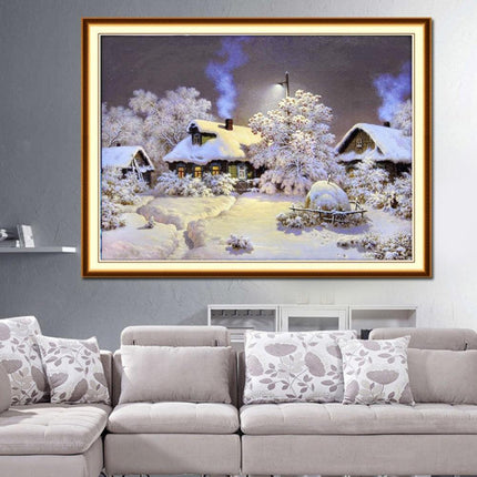 Charming Snowy Cottage 5D Diamond Painting Kit - Enchant Your Home Decor - Très Elite