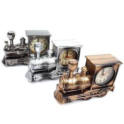 Charming Steam Engine Alarm Clock - Vintage Timepiece for Train Lovers - Très Elite