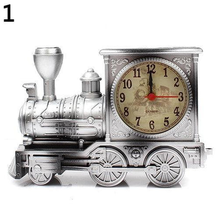 Charming Steam Engine Alarm Clock - Vintage Timepiece for Train Lovers - Très Elite