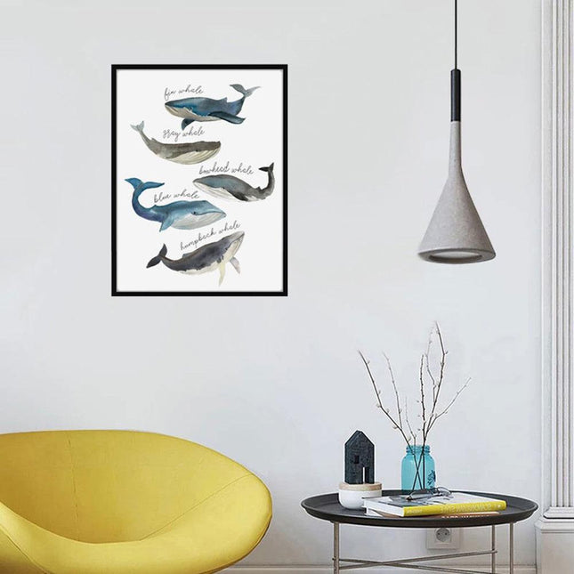 Charming Watercolor Whale Canvas Art for Stylish Interiors