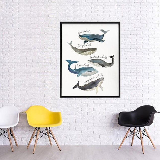 Charming Watercolor Whale Canvas Art for Stylish Interiors