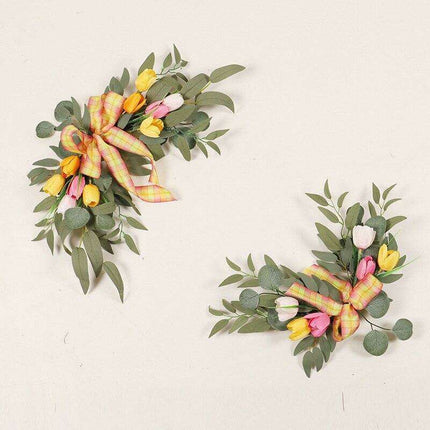 Charming Wedding Welcome Sign and Floral Garland Decor Set