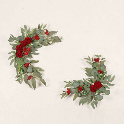 Charming Wedding Welcome Sign and Floral Garland Decor Set