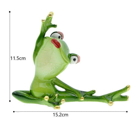 Charming Whimsical Frog Resin Figurines - Fun Decor for a Stylish Home Ambiance - Très Elite