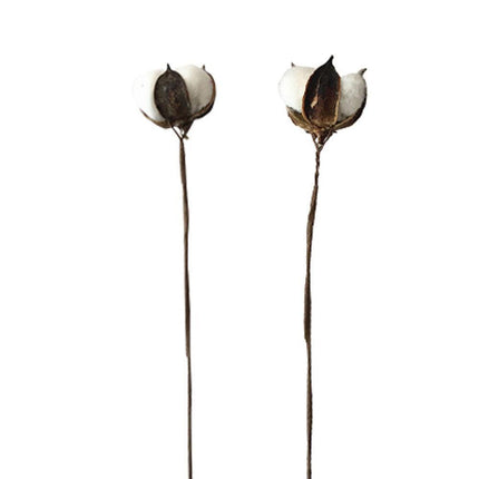 Charming White Cotton Floral Branches Set - Perfect for Rustic Farmhouse Decor - Très Elite
