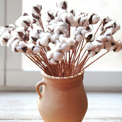 Charming White Cotton Floral Branches Set - Perfect for Rustic Farmhouse Decor - Très Elite