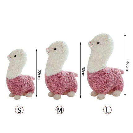 Cheerful Alpaca Sheep Plush Pillow - Adorable Decorative Cushion for Home and Gifts