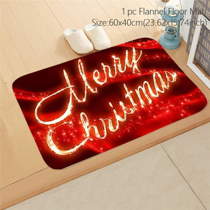 Cheerful Holiday Entrance Mat for a Joyful Welcome - Très Elite