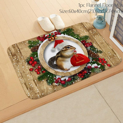 Cheerful Holiday Entrance Mat for a Joyful Welcome - Très Elite