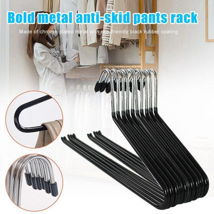 Chic 20-Piece Metal Pant Hanger Set in Elegant Gray and Classic Black - Très Elite