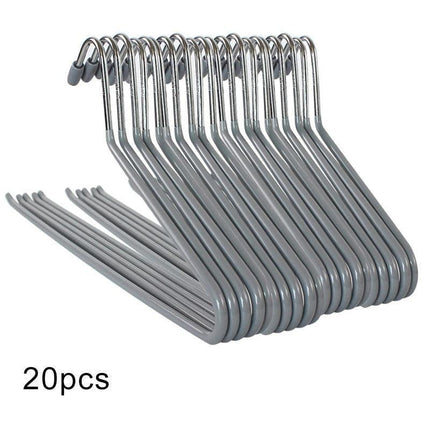Chic 20-Piece Metal Pant Hanger Set in Elegant Gray and Classic Black - Très Elite